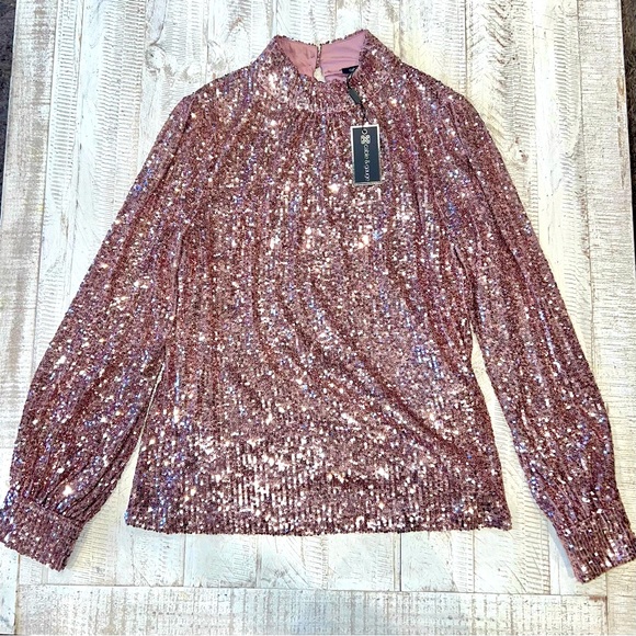 Cable & Gauge Tops - NEW Cable & Gauge Sparkly Pink Top